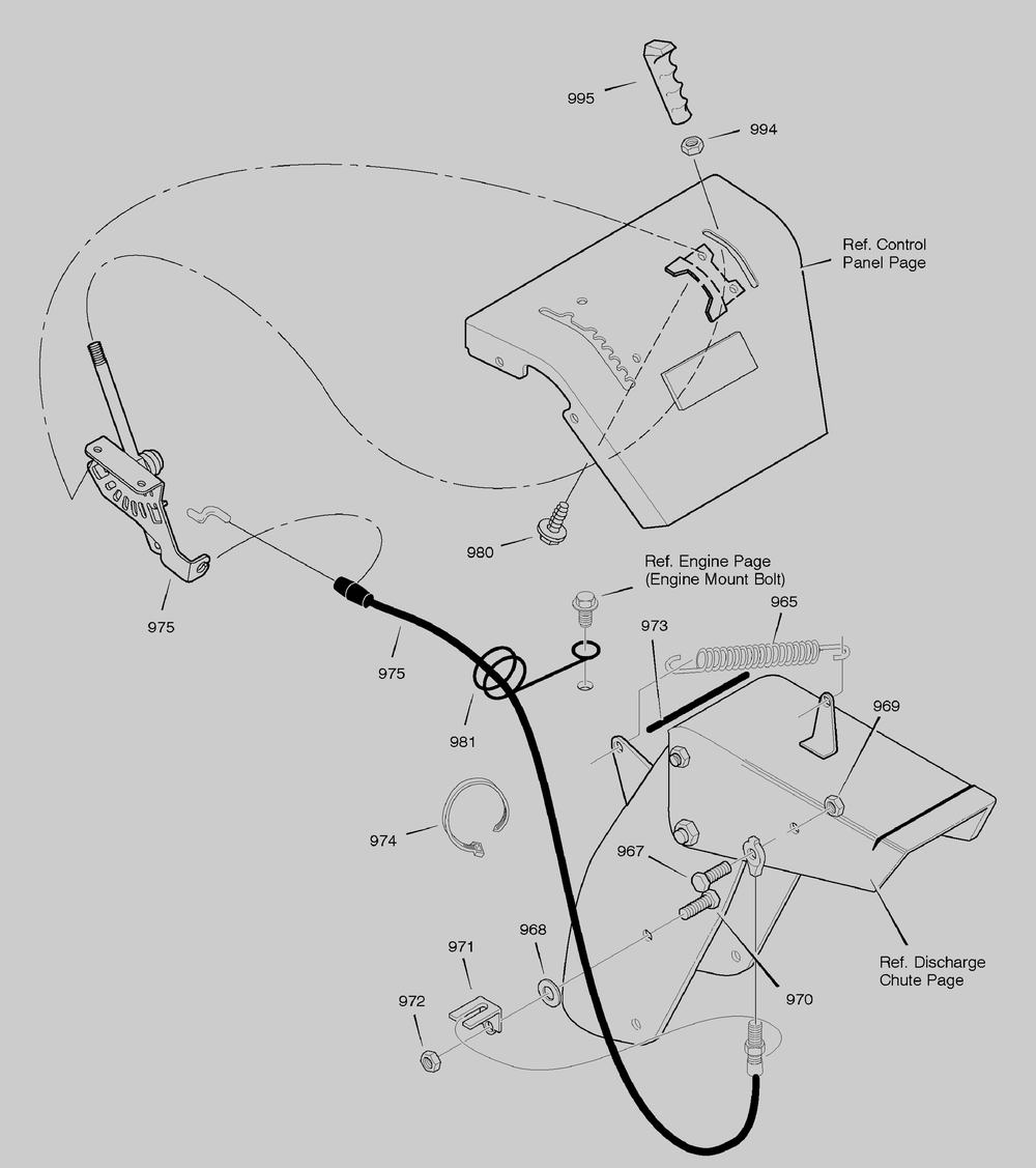 Remote Control Diagram and Parts List for 629119X31A 2004 Briggs and Stratton Snow Blower